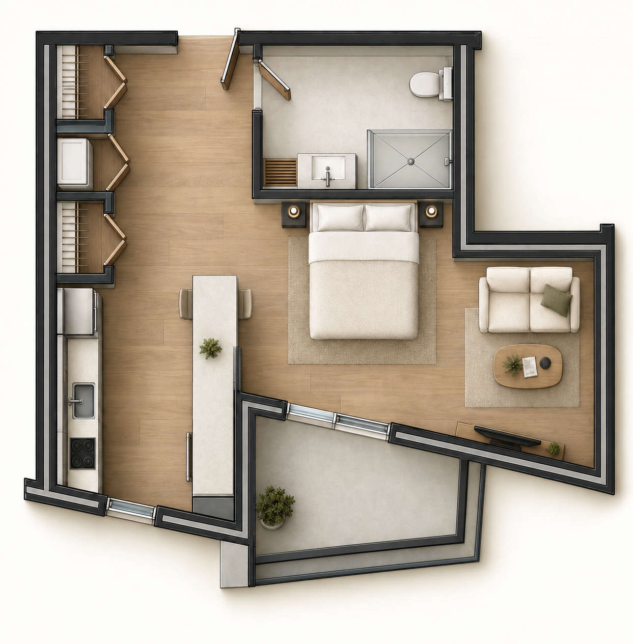Plan type indicatif du Loft